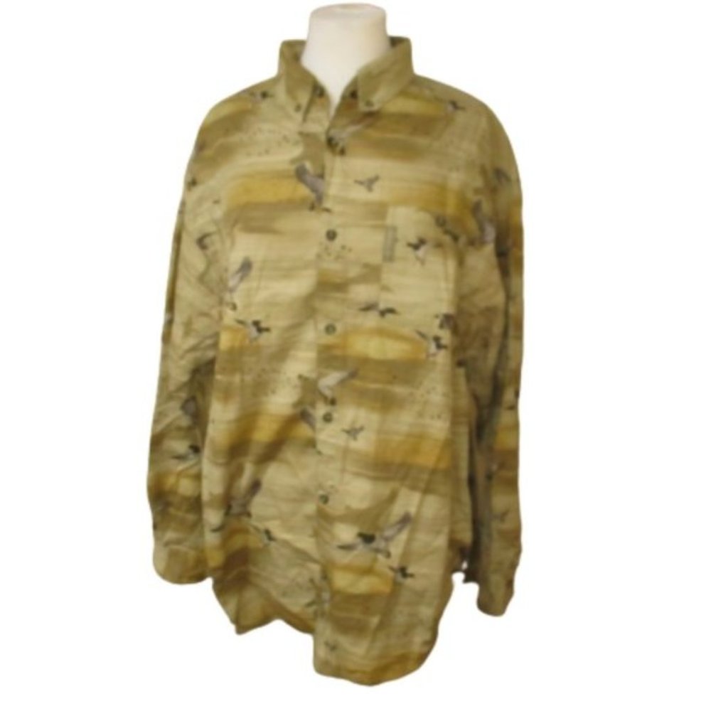 Columbia Duck Hunting Hunter Wildlife Button Up Top Vintage Y2k